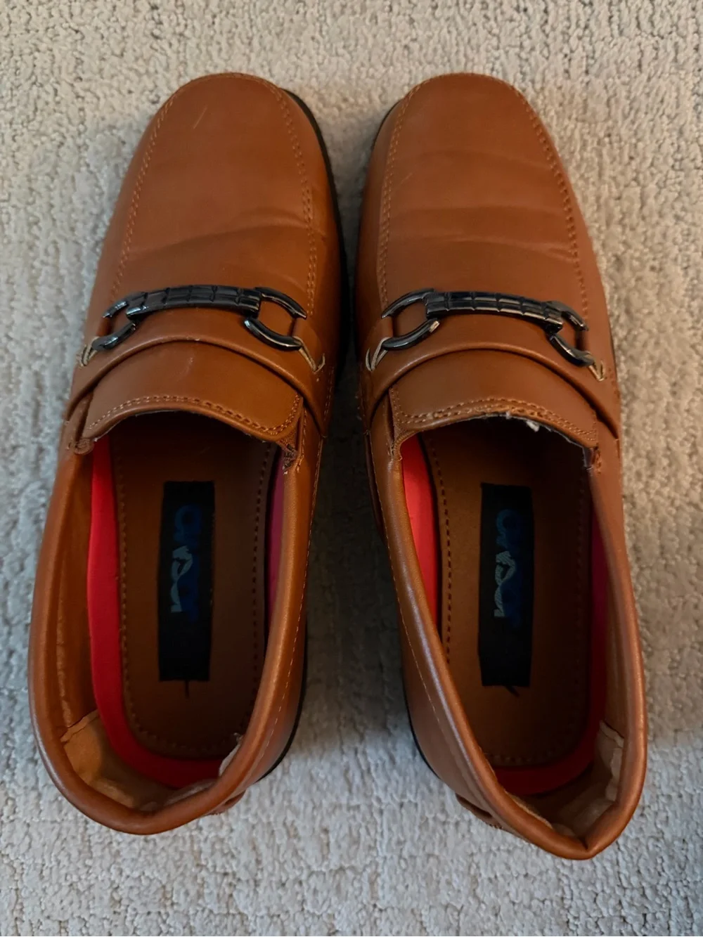 Josmo Brown Boys' Dress Loafers with Bit Detail
